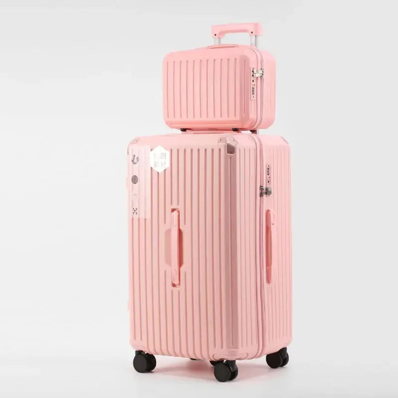 Multifunction Spinner Luggage with USB Charging Port and Cup Holder Aluminum Frame Hard Equipment Suitcase Luggage