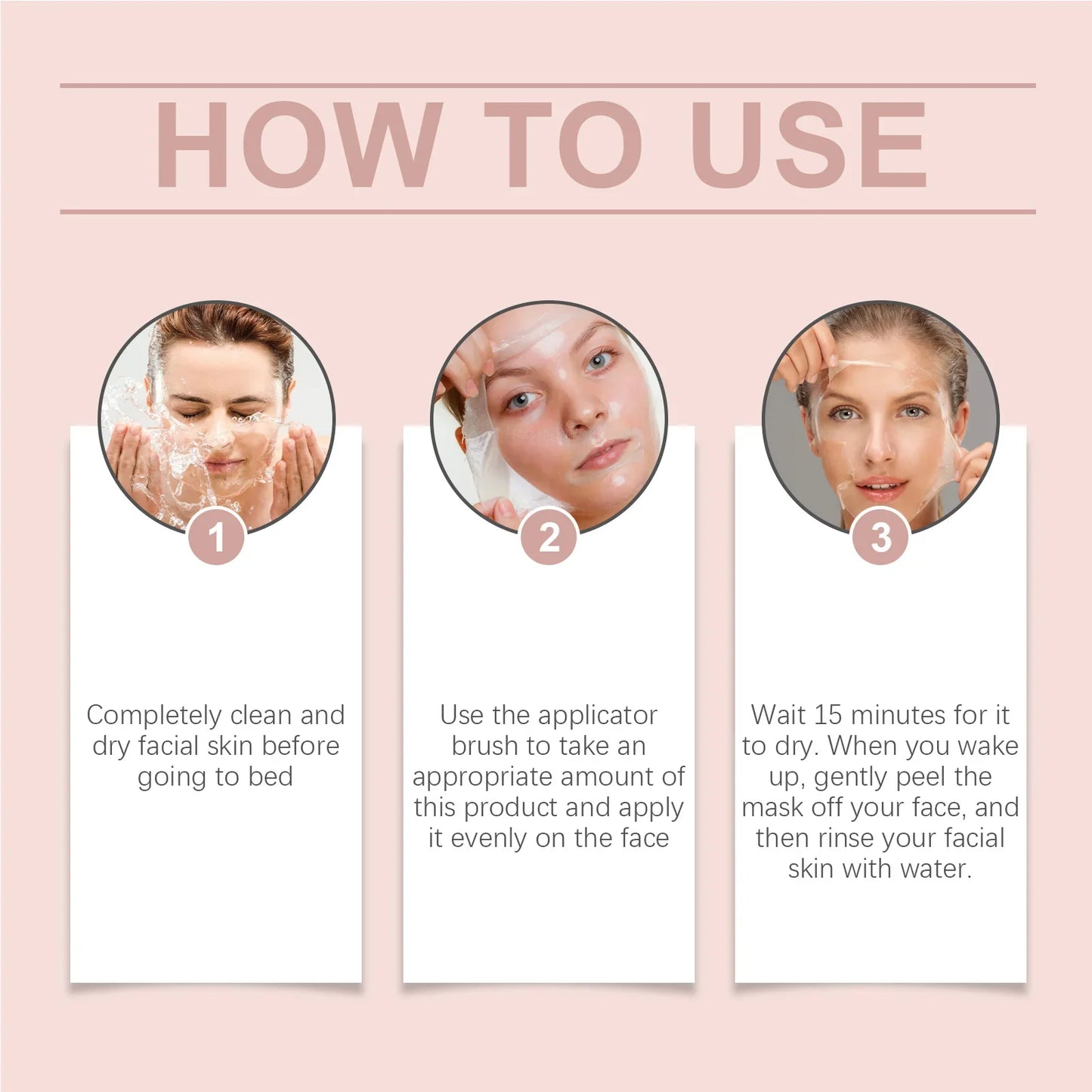 Radiant Glow Night Mask Set Collagen Overnight Wrapping Peel Off Facial Mask Set Korean Collagen Night Wrapping Mask Deeply Hydrates Night Care Mask Cream