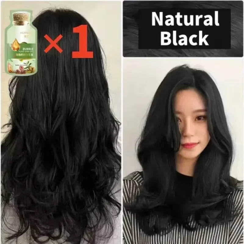 100ml Natural Herbal Hair Dye Shampoo 3 in 1 Change Hair Color Gray Hair to Dark Brown Black Deep Nourishing Fashion Hairs Care