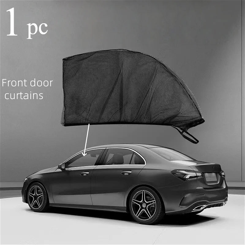 Car Sunshade Mosquito Net Curtain, Breathable Window Mesh, Sun & Insect Protection, Easy Install, for Vehicle & Camping