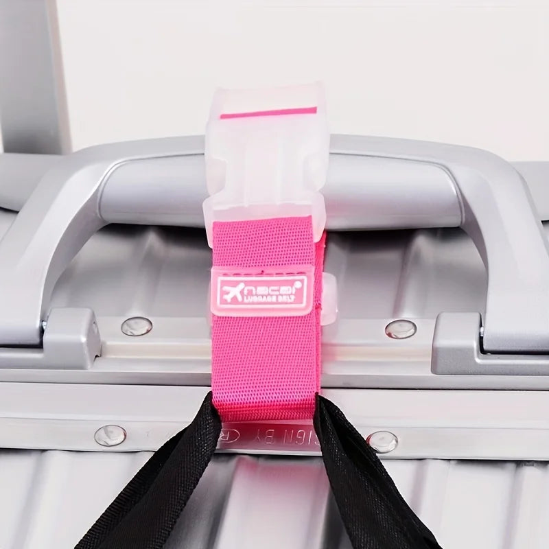 5pcs Multi-color Luggage Straps - Adjustable Buckle Design, Durable Travel Outdoor Accessories, Strong Trolley Bag Hook Shoulder