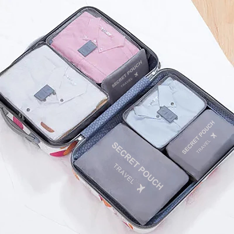 6pcs Travel Luggage Storage Bags, Versatile Lightweight Storage Pouch, Dustproof Duffle Bag