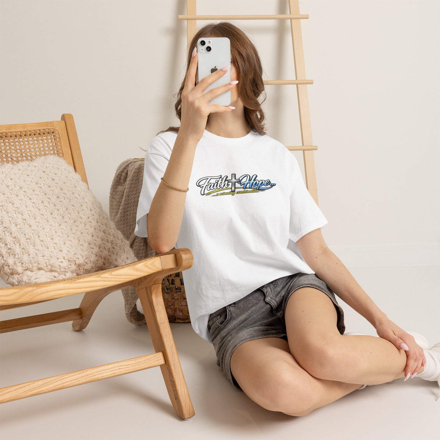 Unisex Heavy Cotton Tee - Faith + Hope...A winning combination!