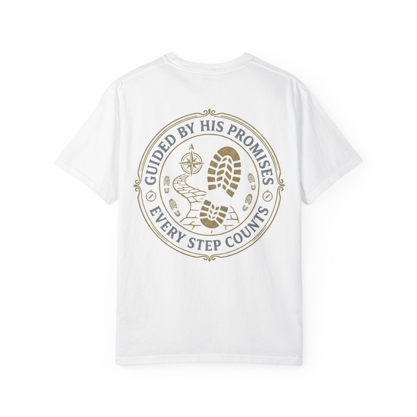 Walking in Stubborn Faith T-Shirt — Christian Inspirational Tee ("Guided by His Promises")