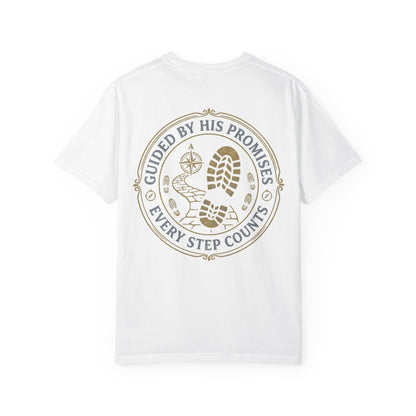 Walking in Stubborn Faith T-Shirt — Christian Inspirational Tee ("Guided by His Promises")