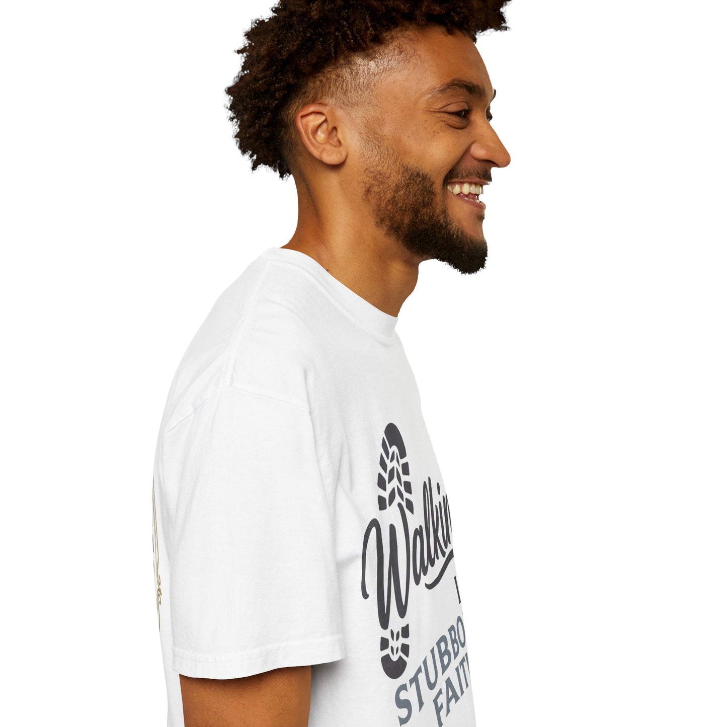 Walking in Stubborn Faith T-Shirt — Christian Inspirational Tee ("Guided by His Promises")