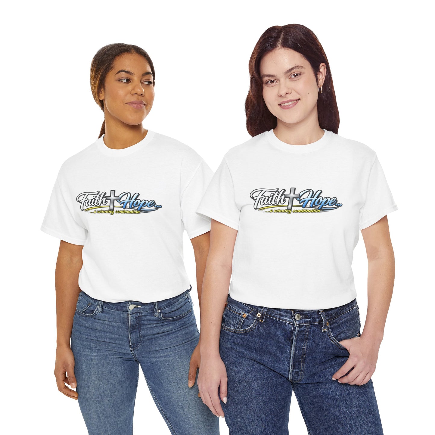 Unisex Heavy Cotton Tee - Faith + Hope...A winning combination!