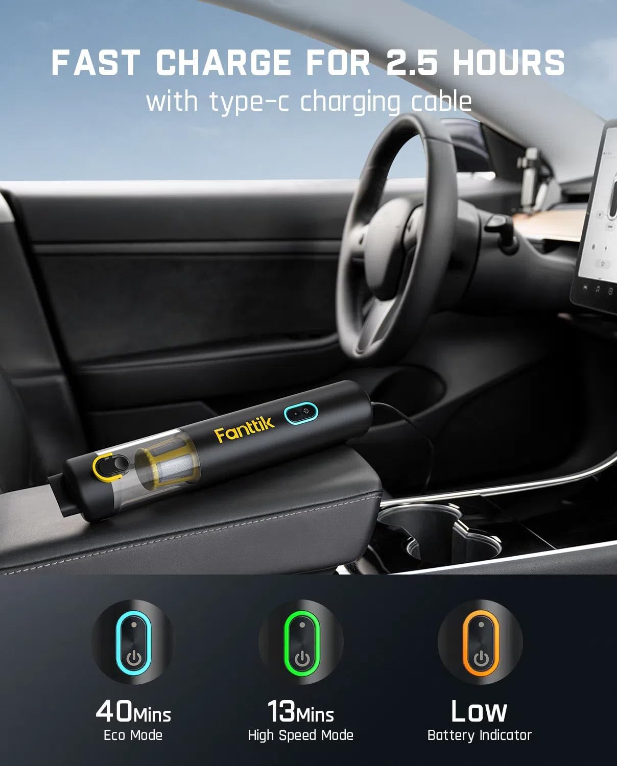 Slim Power Car Vacuum