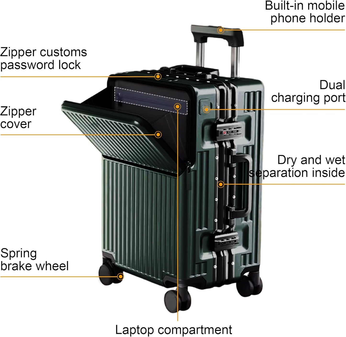 Chic Spinner Carry-On Luggage