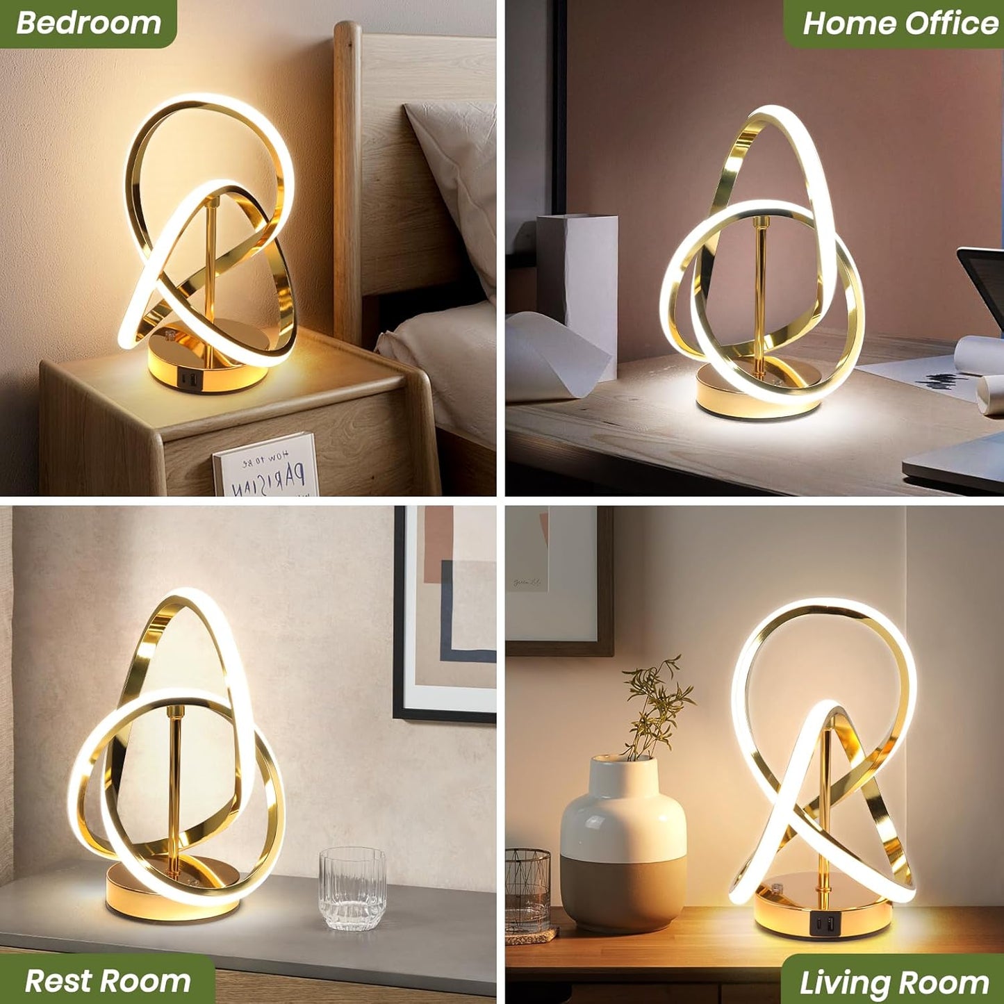 Elegant Spiral LED Lamp