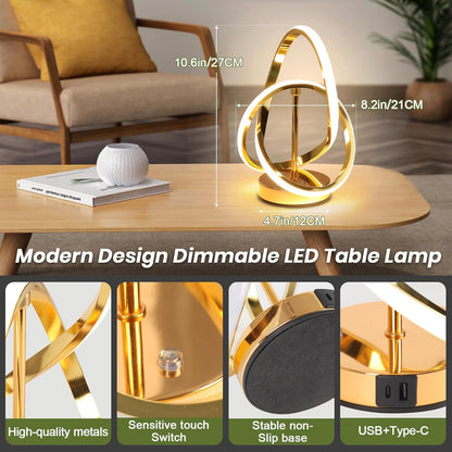 Elegant Spiral LED Lamp