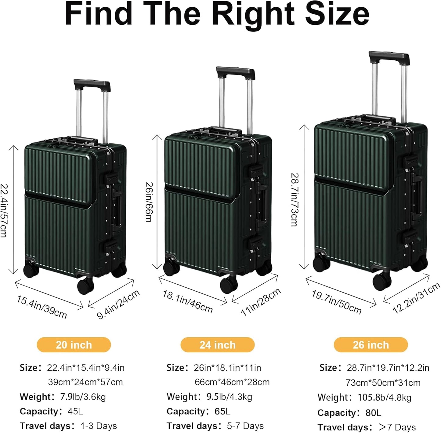 Chic Spinner Carry-On Luggage