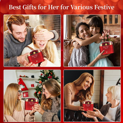 Eternal Rose Heart Necklace Gift