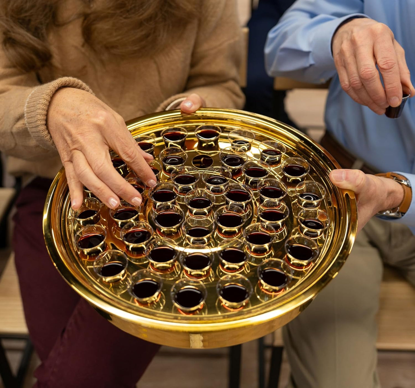 Elegant Brass Communion Tray