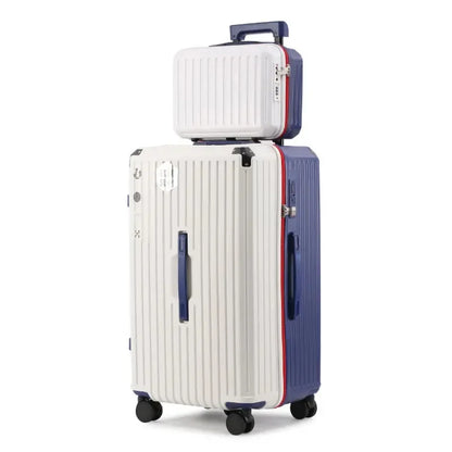 Multifunction Spinner Luggage with USB Charging Port and Cup Holder Aluminum Frame Hard Equipment Suitcase Luggage