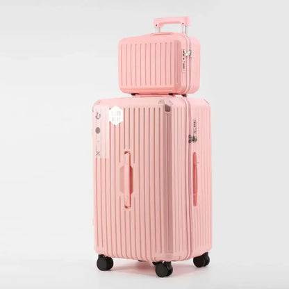 Multifunction Spinner Luggage with USB Charging Port and Cup Holder Aluminum Frame Hard Equipment Suitcase Luggage