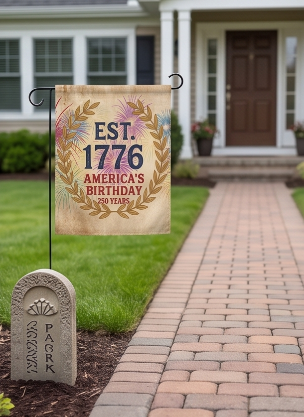 Flag — EST. 1776 America’s Birthday Double-Sided Flag (250 Years)