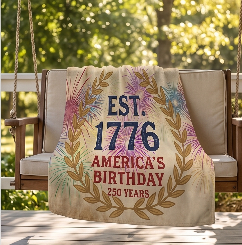 Flag — EST. 1776 America’s Birthday Double-Sided Flag (250 Years)