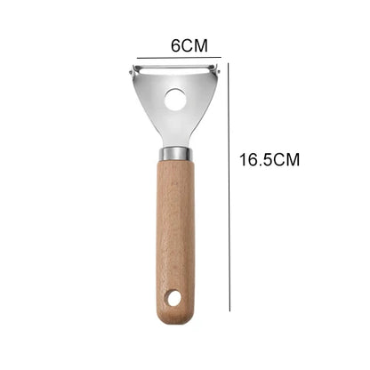 Kitchen Gadget Set Wooden Handle Stainless Steel Utensils Can Opener Peeler Garlic Press Cheese Grater Whisk Kitchen Accessories