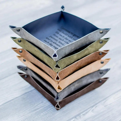 Handmade Leather Valet Tray Leather Custom Anniversary Personalized Gift
