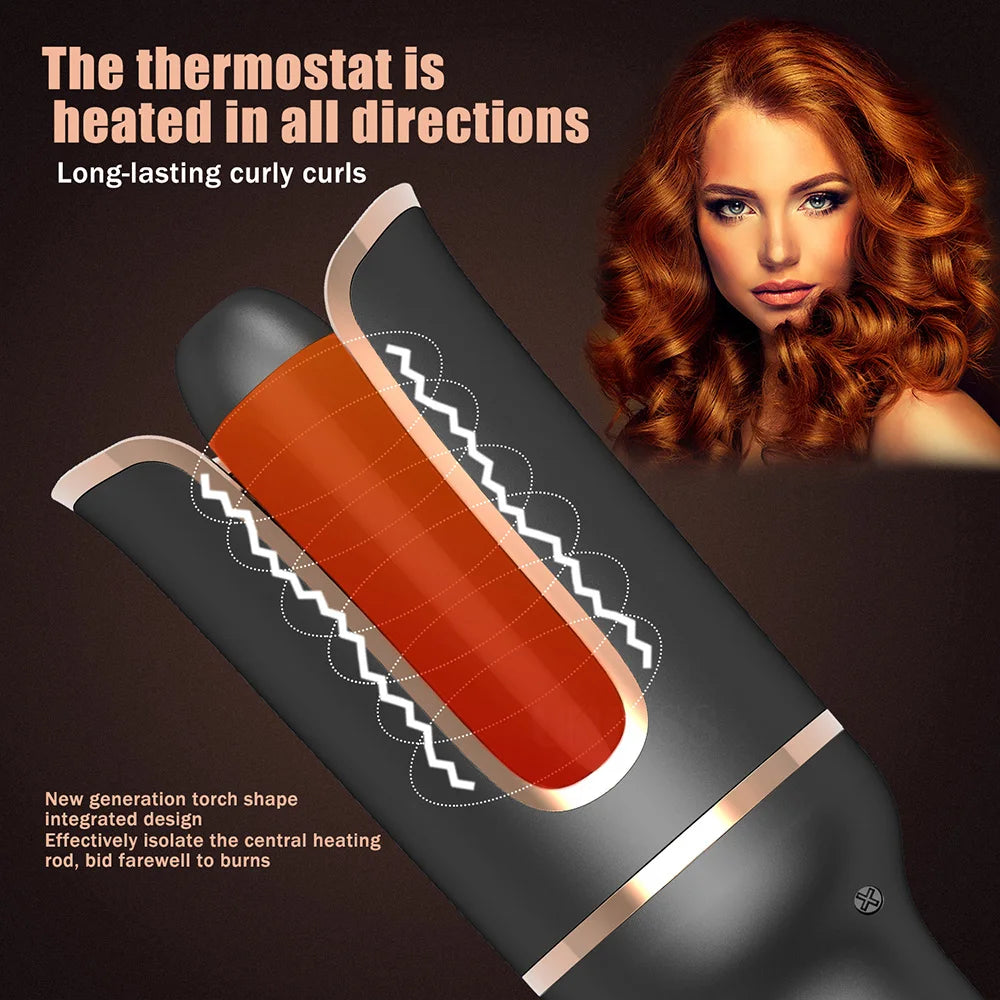 Auto Rotating Hair Curler Air Curler Spin Curl Ceramic Curling Iron Automatic Curling Wand Electric Hair Waver Iron Styler