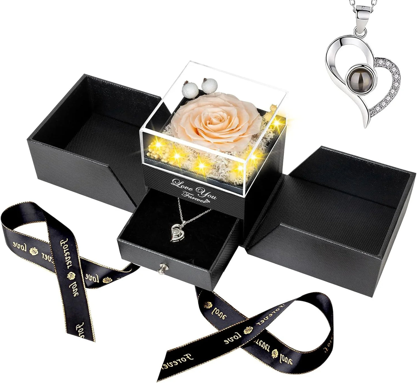 Eternal Flower Real Flowers  Rose Preserved Rose Flower Rose Gift for Mom Girlfriend on Christmas Valentine's Day Gift