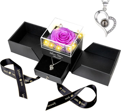 Eternal Flower Real Flowers  Rose Preserved Rose Flower Rose Gift for Mom Girlfriend on Christmas Valentine's Day Gift