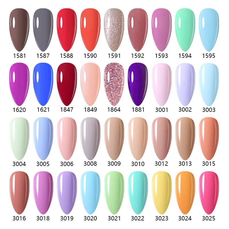 NAILCO 15ml Gel Nail Polish Nude Pink Gellak Color Series Gel Lacquer Set For Nails Glitter UV Nail Art LED Flower Gel Varnishes