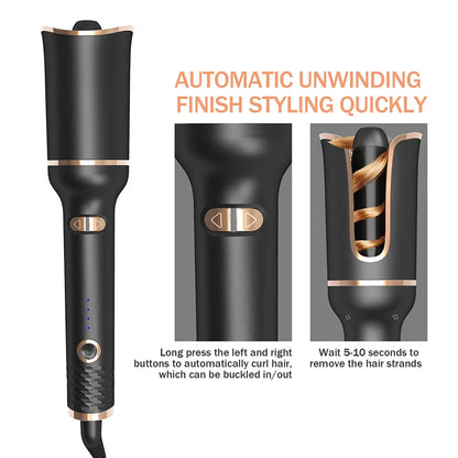 Auto Rotating Hair Curler Air Curler Spin Curl Ceramic Curling Iron Automatic Curling Wand Electric Hair Waver Iron Styler