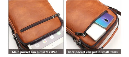 JEEP BULUO Multi-Function Business Handbags New Man's Shoulder Bag Large Capacity Leather Messenger Bag Crossbody Big Brand