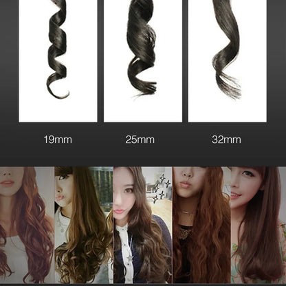 LCD Curlers Conical Curling Iron Single Tube Ceramic Glaze Pear Flower Cone Electric Hair Curly Hair General Voltage: 110-240 v