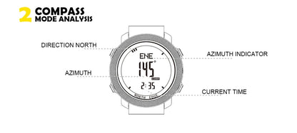 NORTH EDGE Men's Sport Digital Watch Hours Running Swimming Military Army Watches Altimeter Barometer Compass waterproof 50m