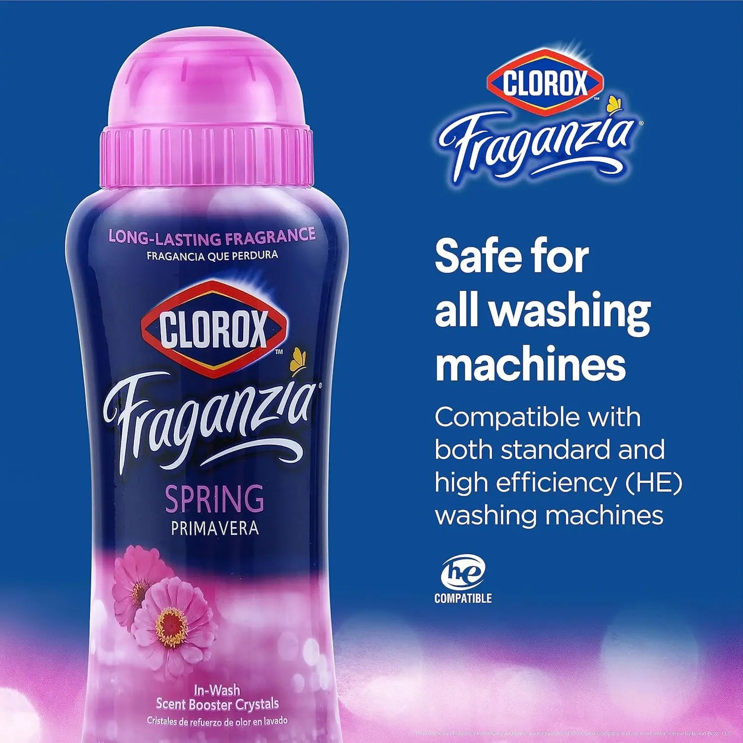 Spring Scent Laundry Scent Booster Crystals - Fresh, Clean Clothes & Linens, 18 Oz 2 Pack