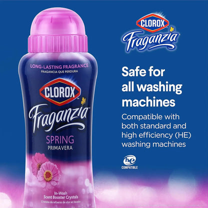 Spring Scent Laundry Scent Booster Crystals - Fresh, Clean Clothes & Linens, 18 Oz 2 Pack