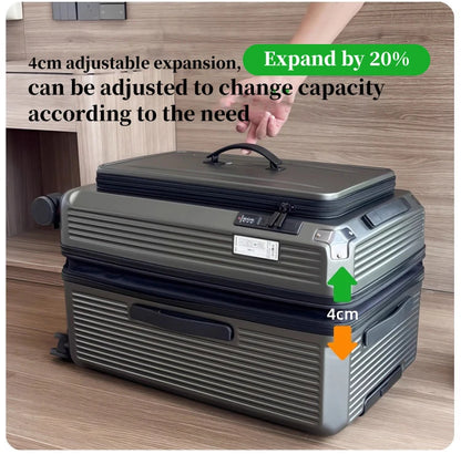 Expandable Luggage, Large-Capacity Thickened Trolley Case, 24-inch Travel Suitcase, Luggage with Combination Lock, Sturdy and Durable