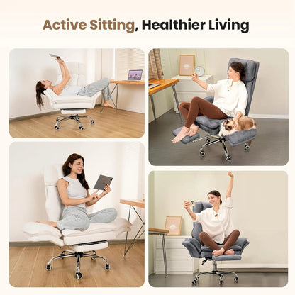Big and Tall Office Chair, Flip Armrests for Pets & Cross Legged Sitting, Executive Ergonomic Computer Gaming Chair, Customized
