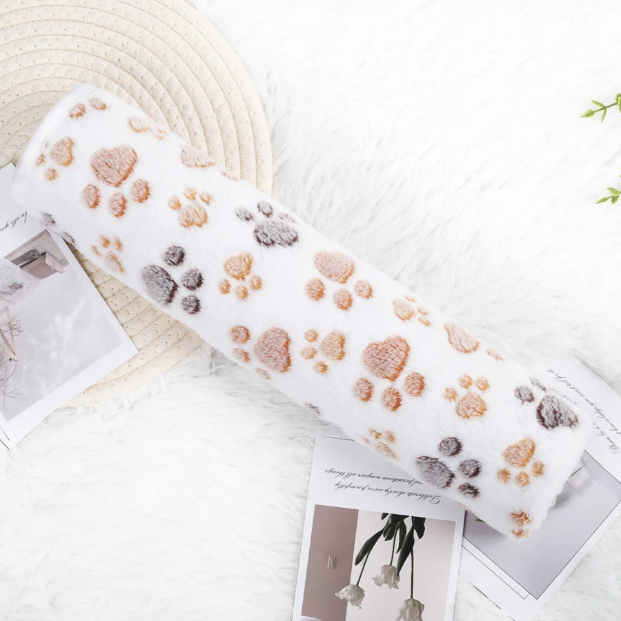 Soft Fluffy High Quality Pet Blanket Flannel Dog Sleep Blanket Paw Print Pattern Hamster Mat Warm Comfortable Cat Dog Blankets