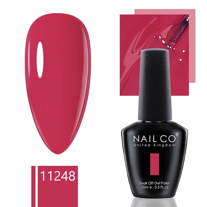 NAILCO 15ml Gel Nail Polish Nude Pink Gellak Color Series Gel Lacquer Set For Nails Glitter UV Nail Art LED Flower Gel Varnishes