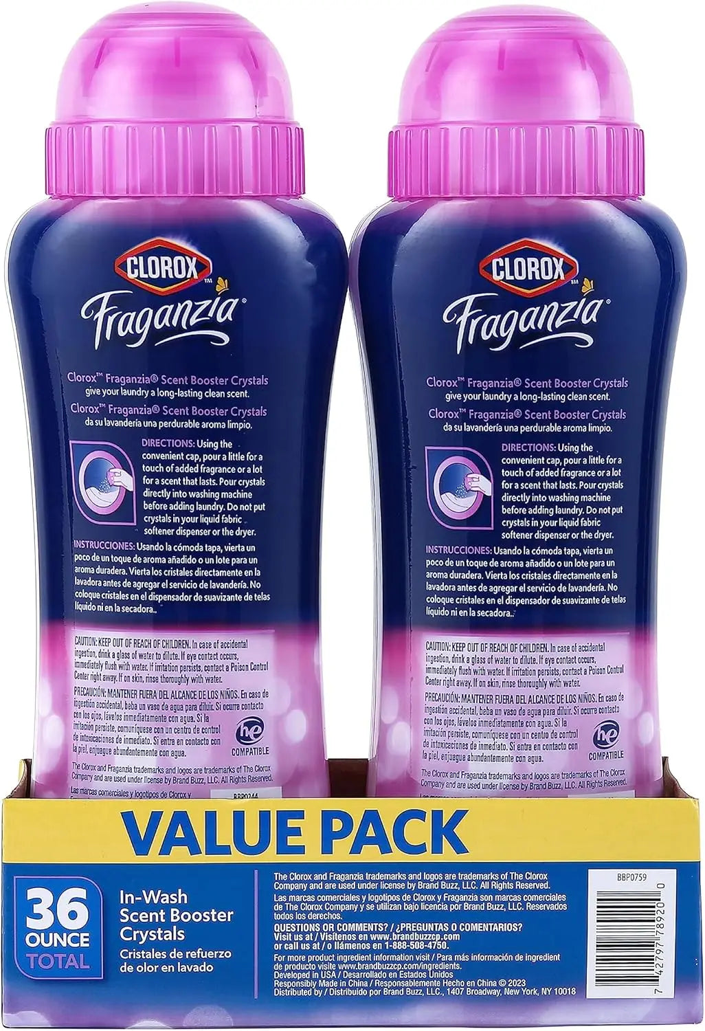 Spring Scent Laundry Scent Booster Crystals - Fresh, Clean Clothes & Linens, 18 Oz 2 Pack