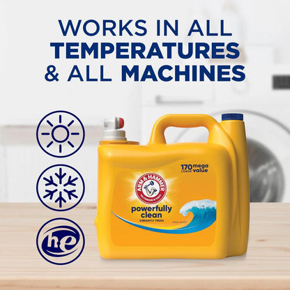Fresh Burst Liquid Laundry Detergent, 170 fl oz for 170 Loads, HE Compatible Cleaner
