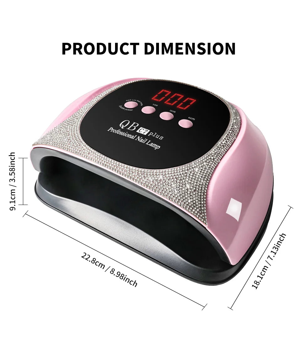 Professional UV/LED Nail Lamp 57 LEDS Quick Drying Gel Polish Curing Light With LCD Display Manicure Equipment for Acrylic Gel
