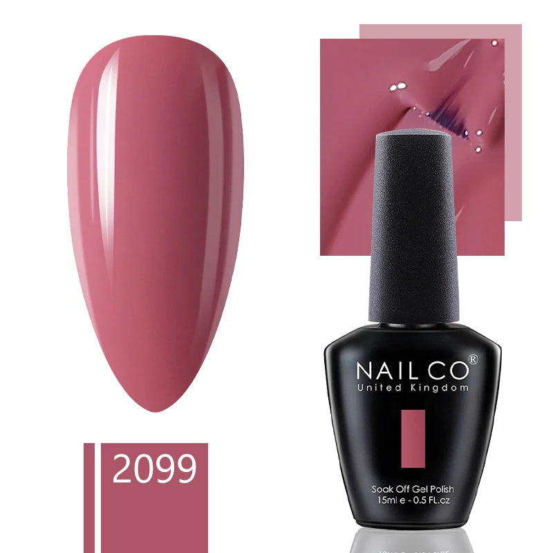 NAILCO 15ml Gel Nail Polish Nude Pink Gellak Color Series Gel Lacquer Set For Nails Glitter UV Nail Art LED Flower Gel Varnishes