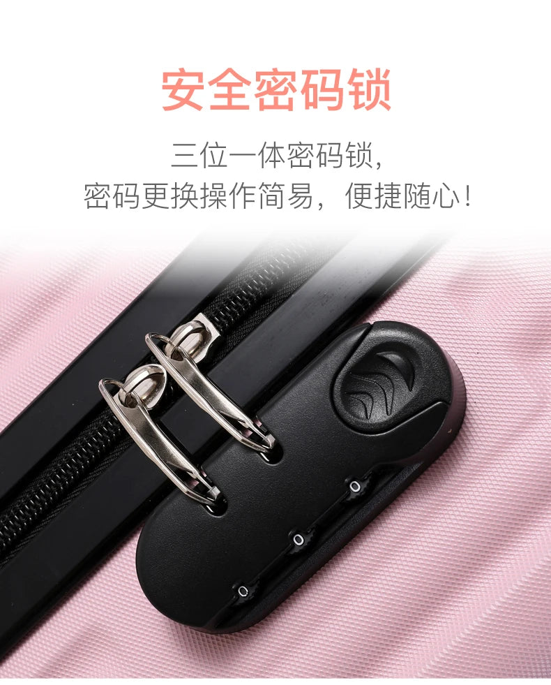 18 inch Student suitcase Travel Bag Women's Bag Back to School Spinner Wheel Suitcase Carry-On Boarding Travel