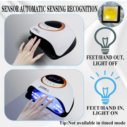 Professional SUN BM-11 2-in-1 Nail LED/UV Nail Lamp Machine With 66 LEDs And Four Timers for Nail Gel Polish Curing Manicure