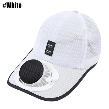 Solar Powered Fan Hat Cooling Baseball Hat Fishing Camping Beach Hats with Solar Fans Summer USB Charging Sun Hats for Men Women