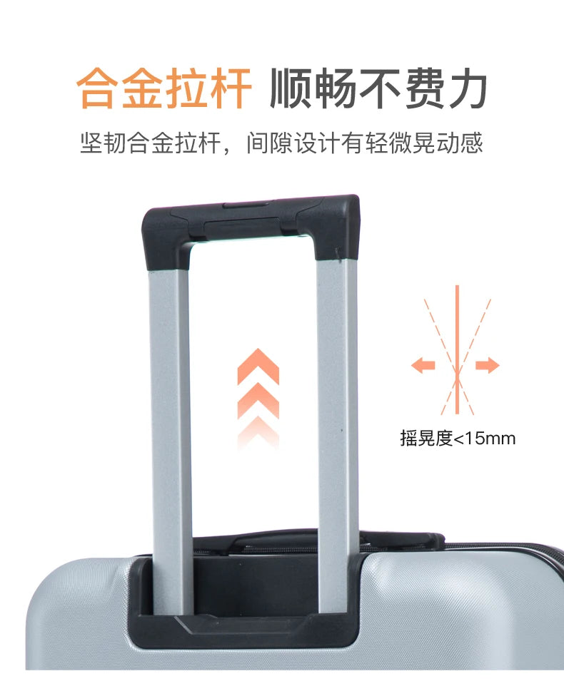 20-28 Inch Luggage Suitcase with Wheels Travel Bag Featuring Cup Holder and Phone Stand - Essential Travel Companion for Safety