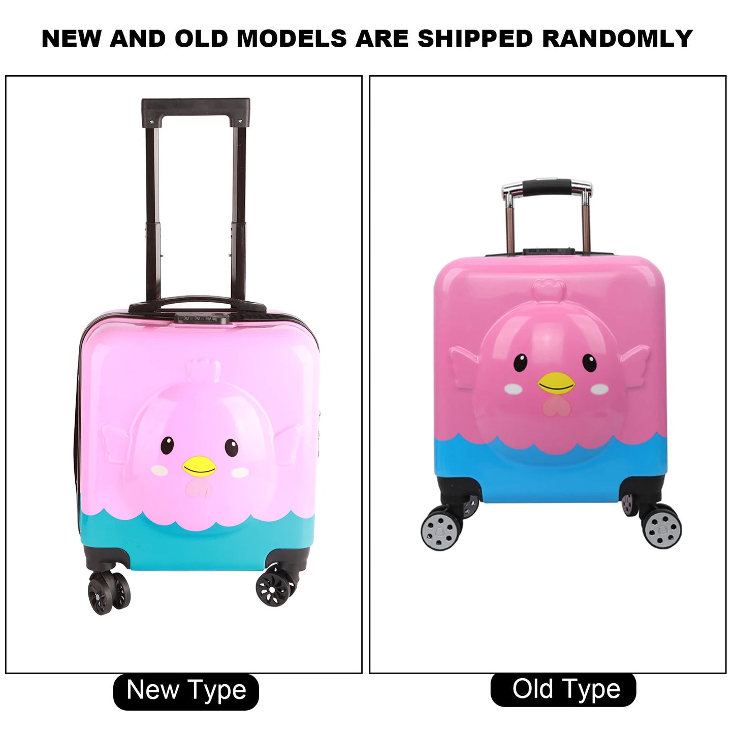 Kids Spinner Luggage 360 Degree Rotation Unisex Trolley Case Toddler Suitcase with Compartment Bag for Travel