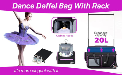 Large-capacity Business Trolley Travel Bag Carry-on Luggage Bag Laptop Bag with Clothes Drying Rack Multi-Functional Travel Case