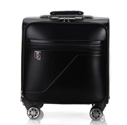 Men Business Travel Rolling Luggage Suitcase Under Seat Carry on Suitcases 18 Inch Travel Luggage Bag with 4 Spinner Wheels