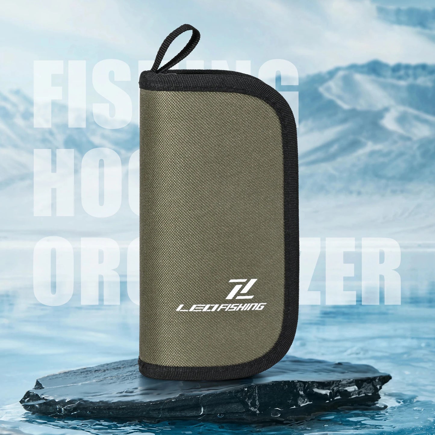 Spoon Spinner Fly Fishing Lures Bag Baits Storage Carrying Case Lure Storage Wallet With Zipper Nylon Green Cloth Tackle Bag
